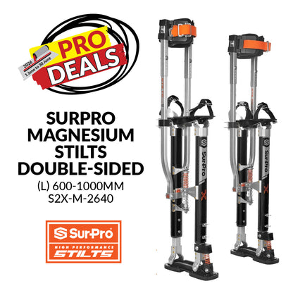 SurPro Magnesium Stilts double-sided (L) 600-1000mm S2X-M-2640