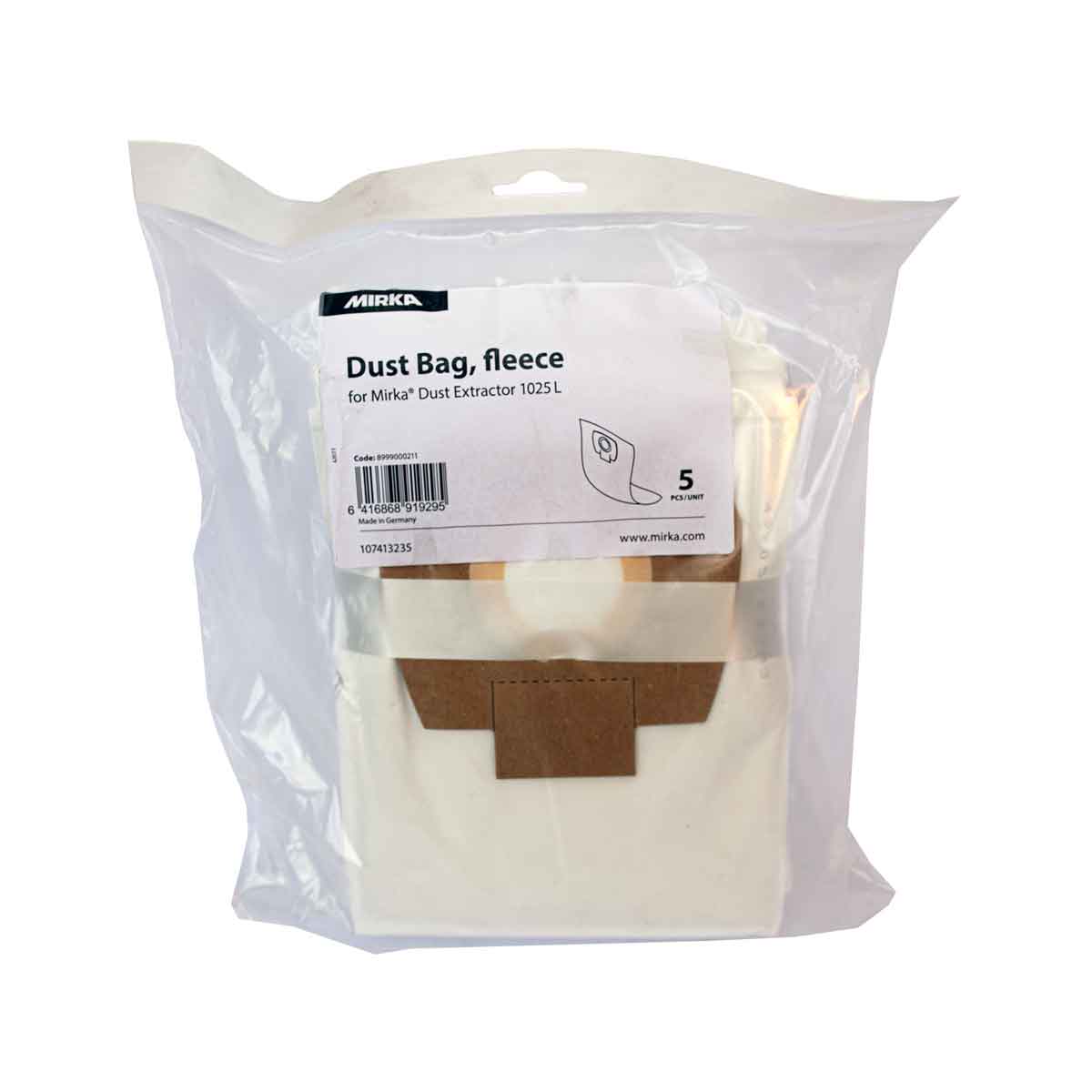 Dust Bag Fleece 1025 / 1125 L 5 Pack Mirka