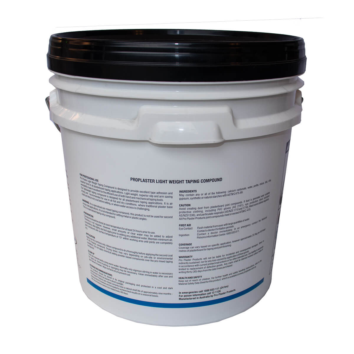 Taping Compound LW Pail 15Ltr (Black Lid) White